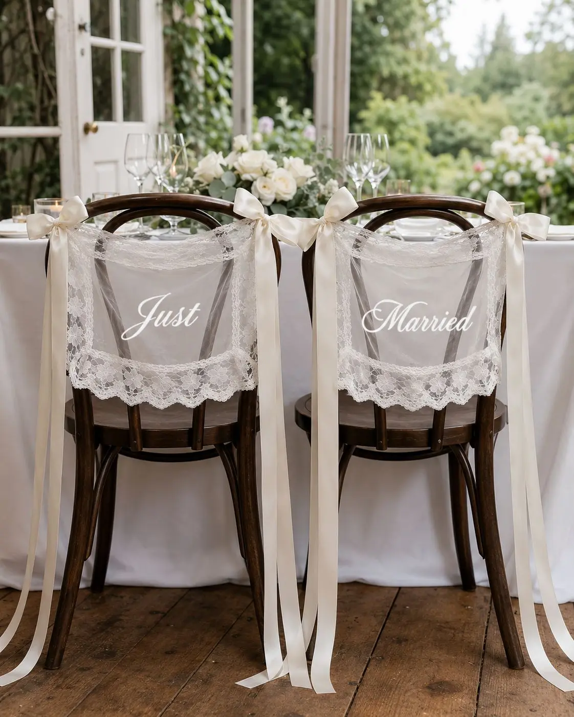 'Just Married' Lace Signs thumbnail 2
