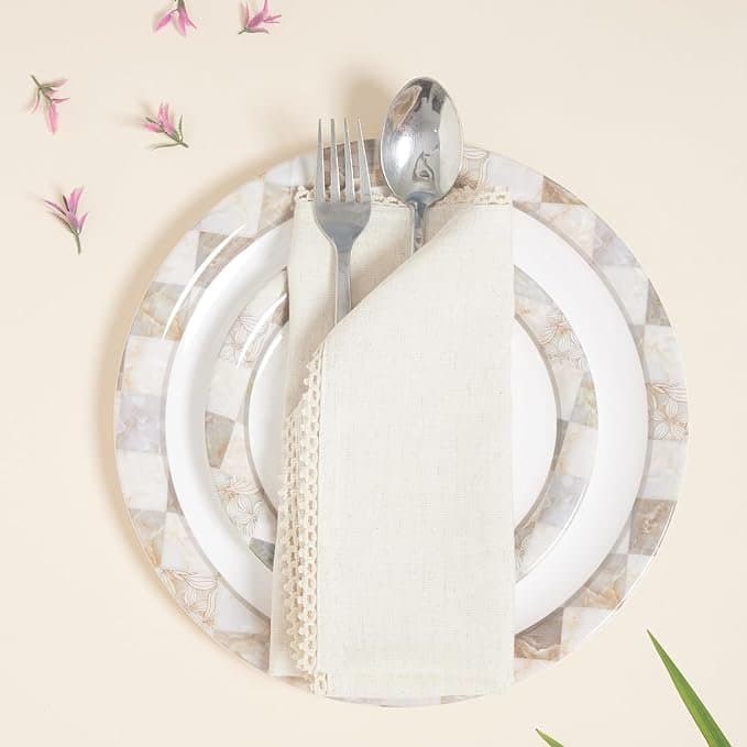 Natural / Cream Cotton Napkins thumbnail 3