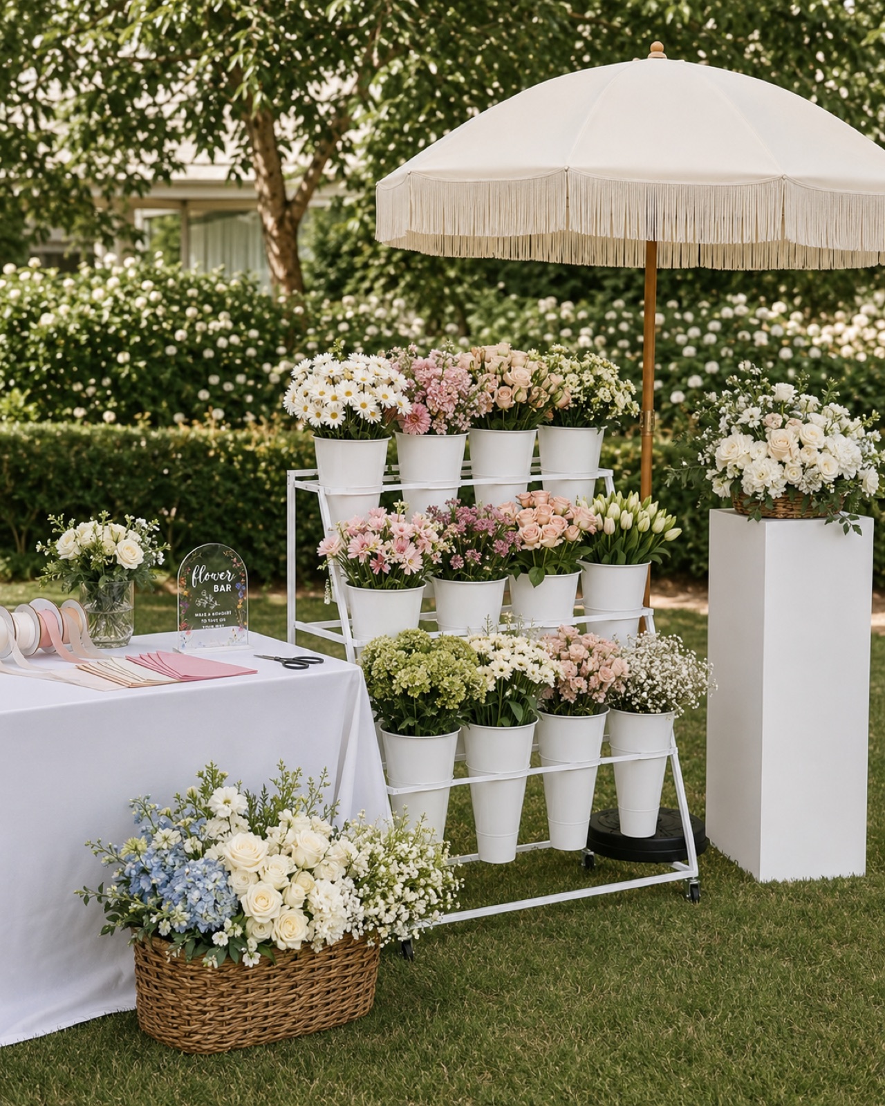Blossom flower bar setup