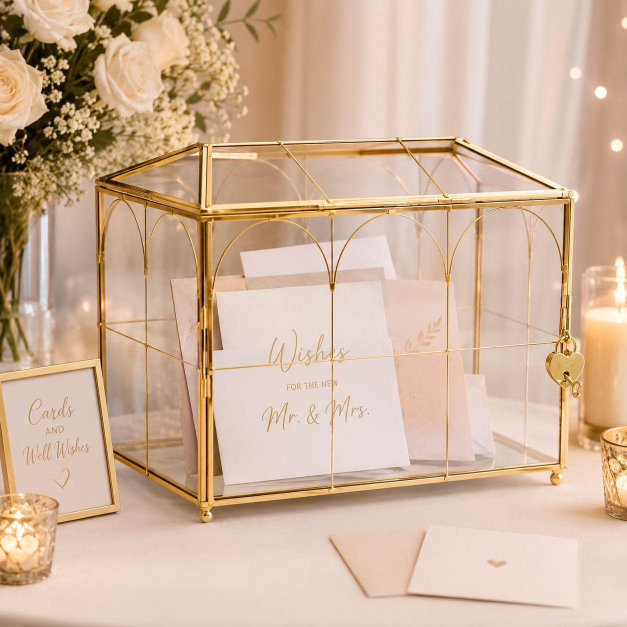 Gold Glass Card Box thumbnail 2