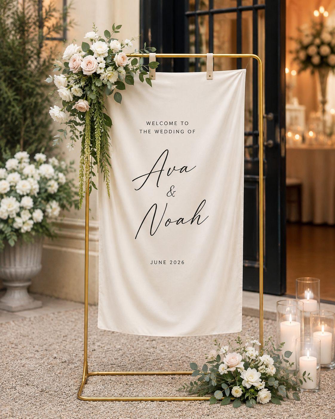 Gold Hanging Sign Stand thumbnail 2