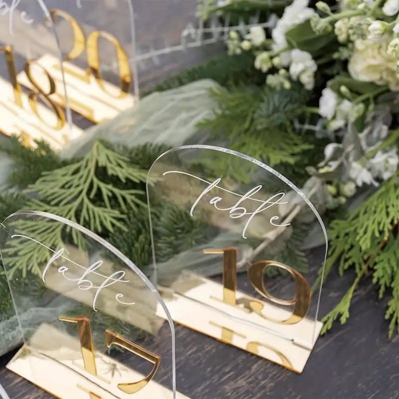 Golden Acrylic Arch Table Numbers (1–10) thumbnail 2