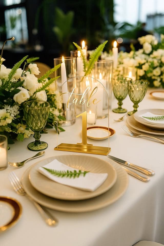 Golden Acrylic Arch Table Numbers (1–10) thumbnail 3
