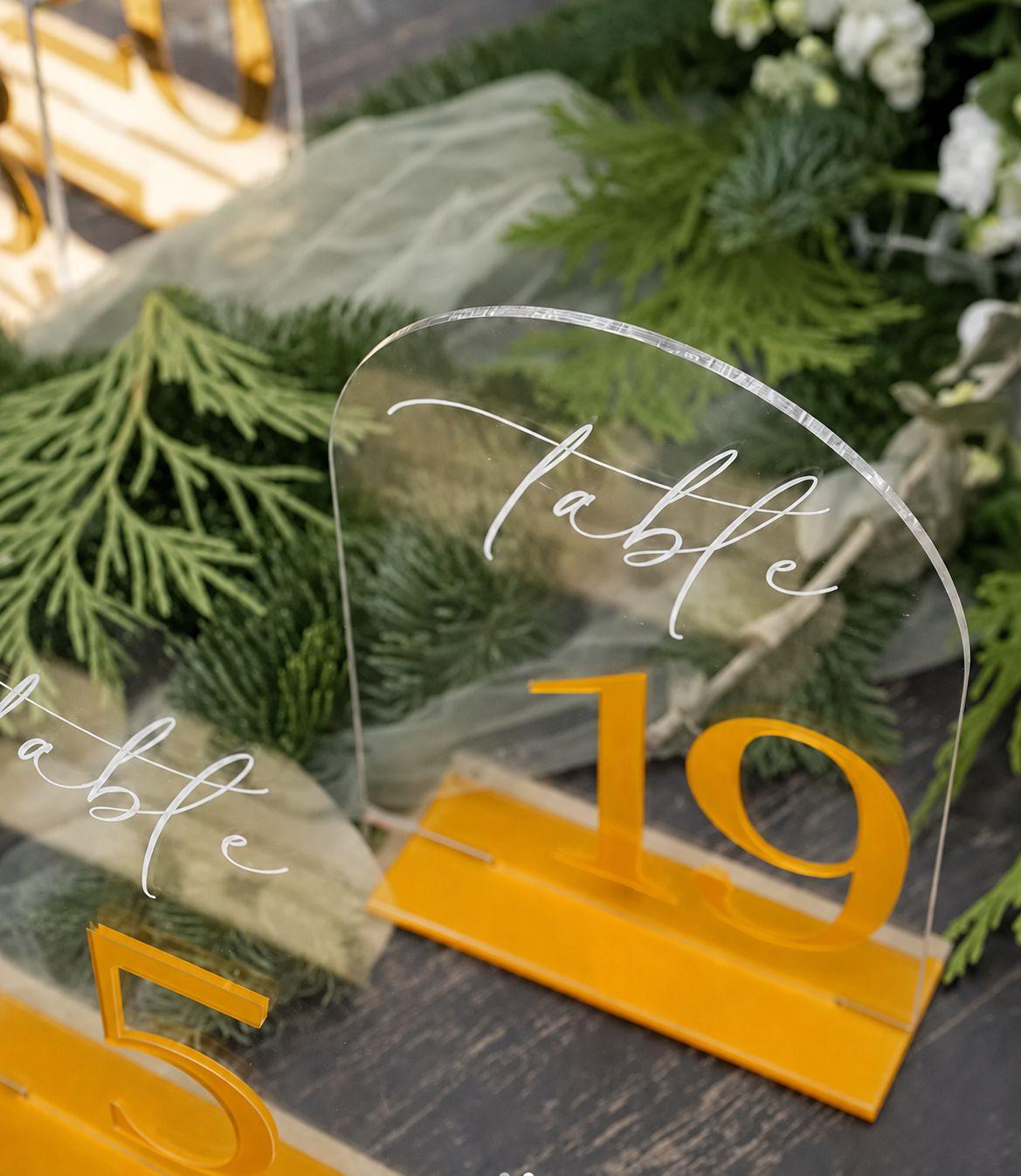 Golden Acrylic Arch Table Numbers (21–30) thumbnail 2