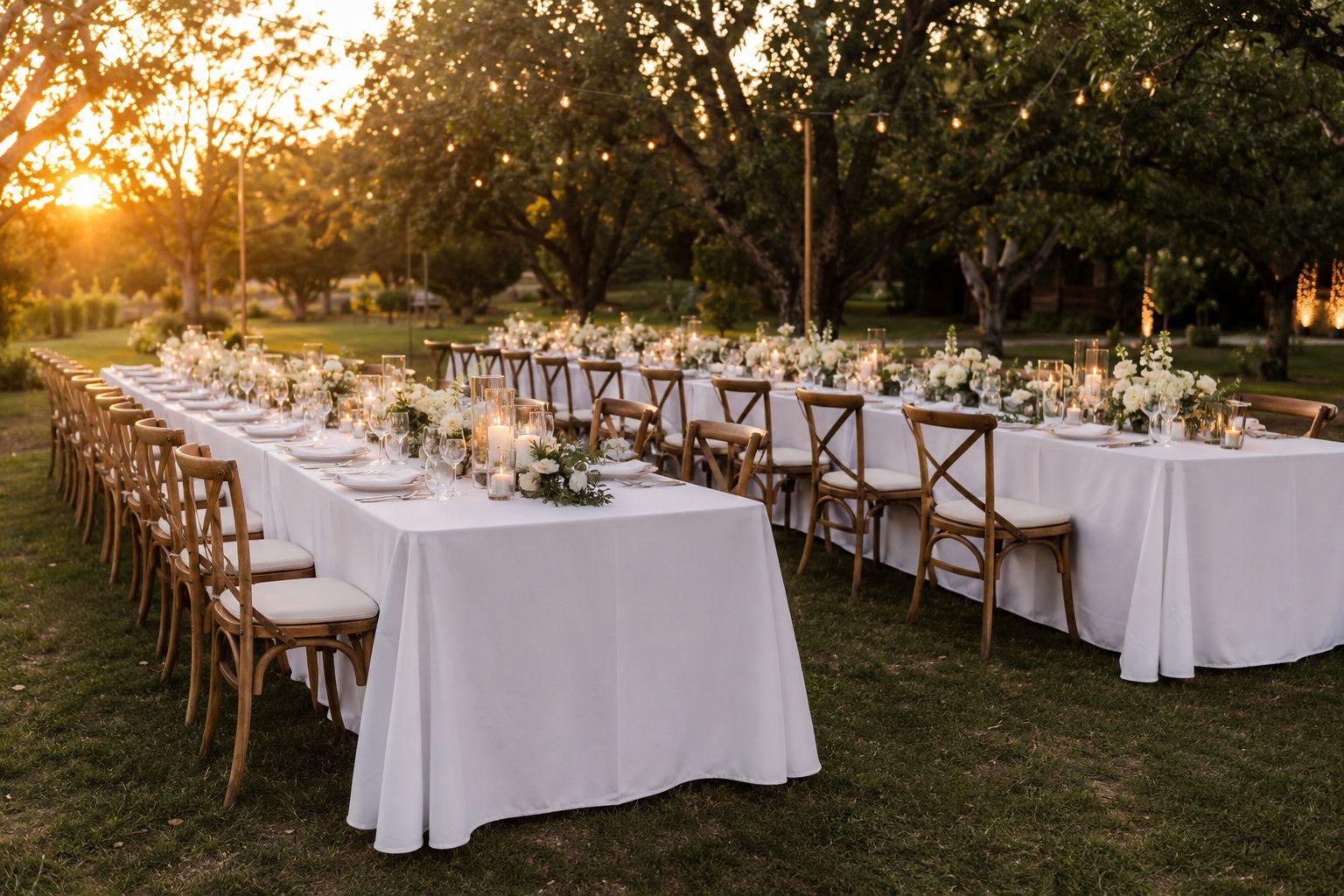 White Rectangular Tablecloth thumbnail 2