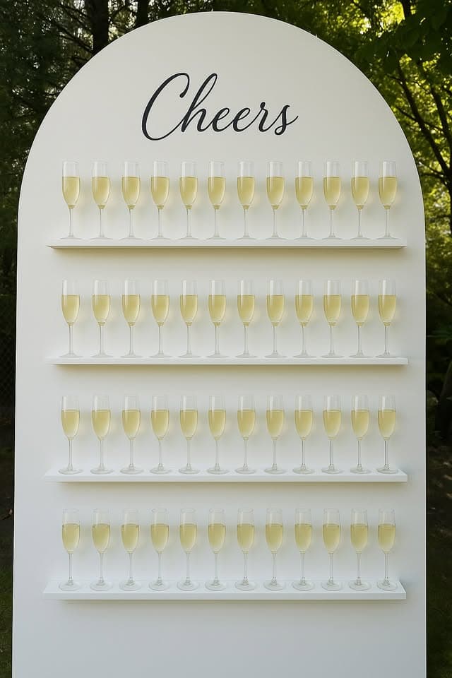 White Display Wall with Shelves thumbnail 2
