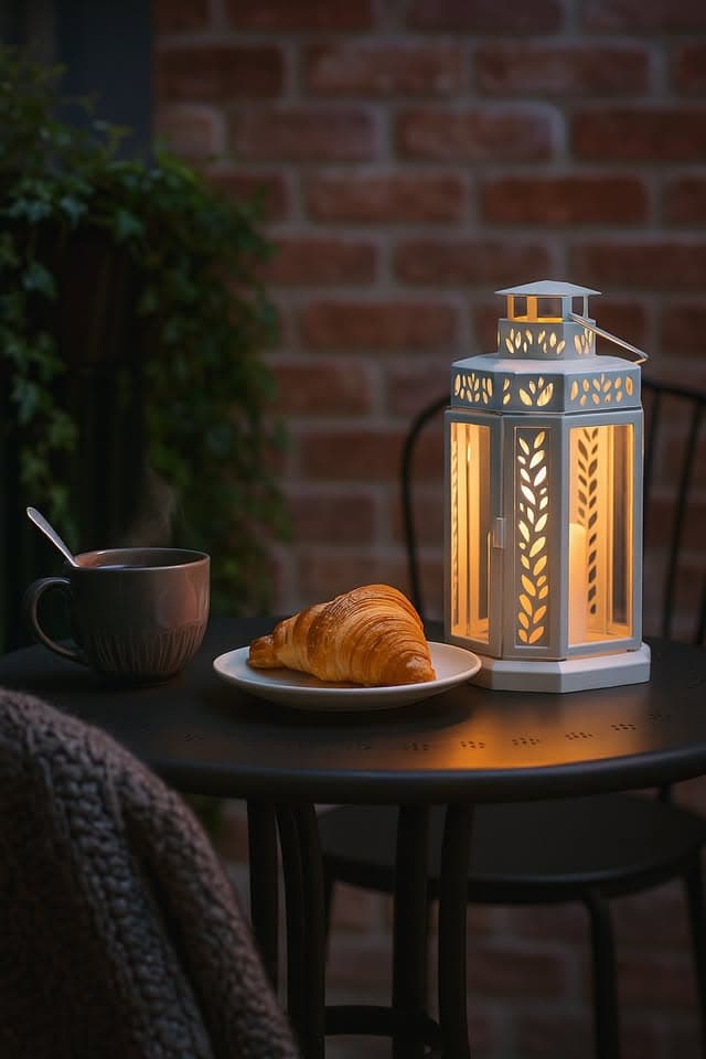White Boho Lantern thumbnail 2