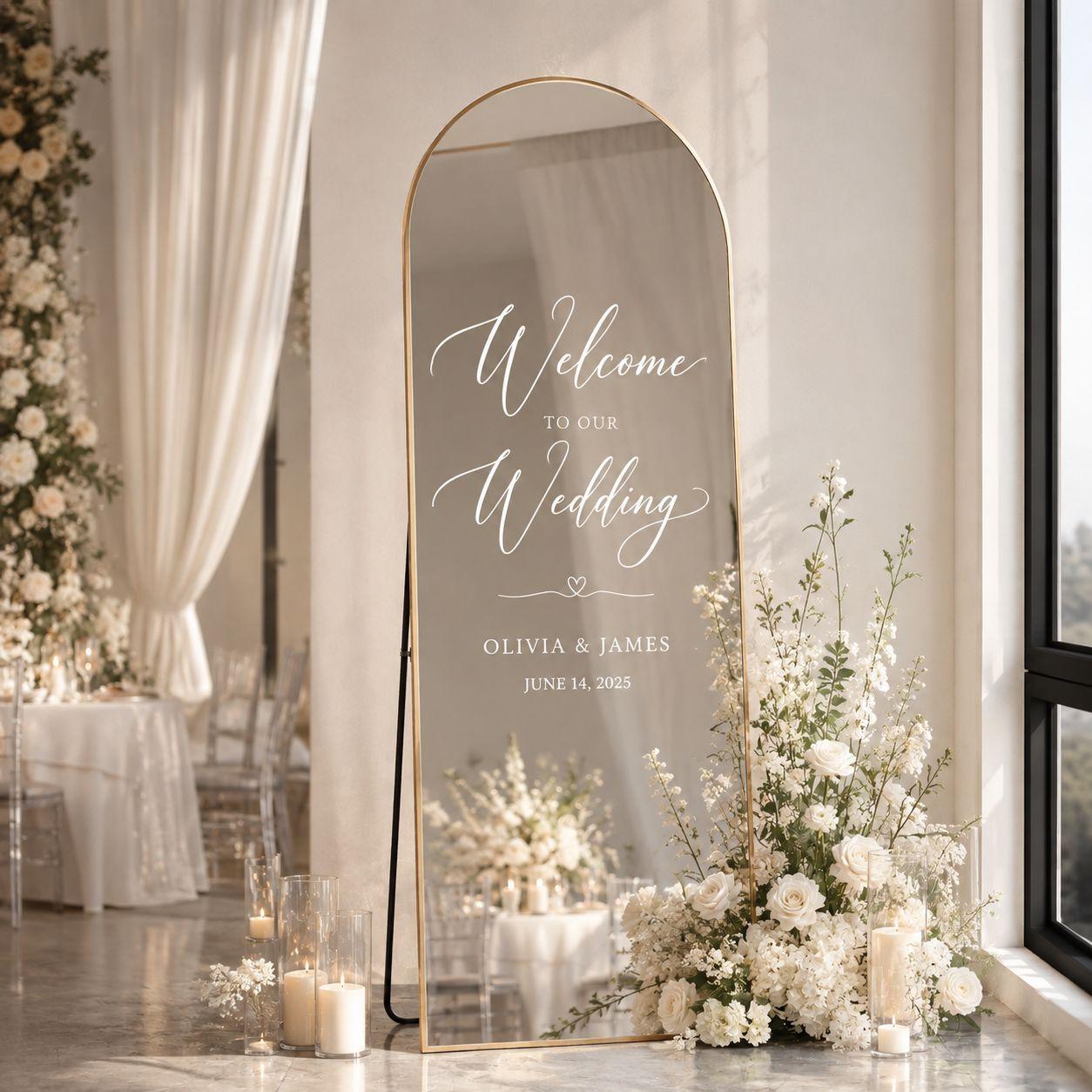 Gold Arch Floor Length Mirror — photo 1