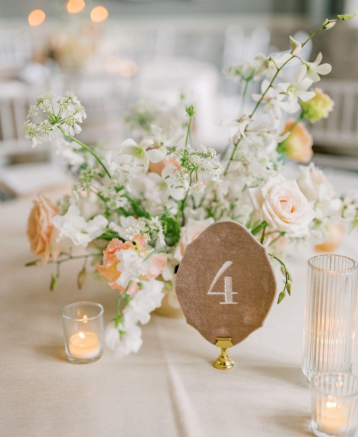 Gold and silver table card holders perfect for displaying table numbers, place cards, bar menus, dessert signs, and small event signage. A simple and elegant detail for weddings, showers, birthdays, and more. Available in gold and silver. Rented in sets of 10.